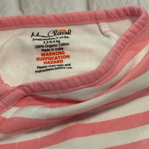 Lot of 2 Mama Cheetah Baby Girls Pink S/M 7-14 lbs Sleep Sacks Swaddle Cotton - Picture 8 of 14